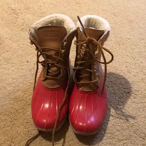Sperry Top Sider ankle boots (RED)